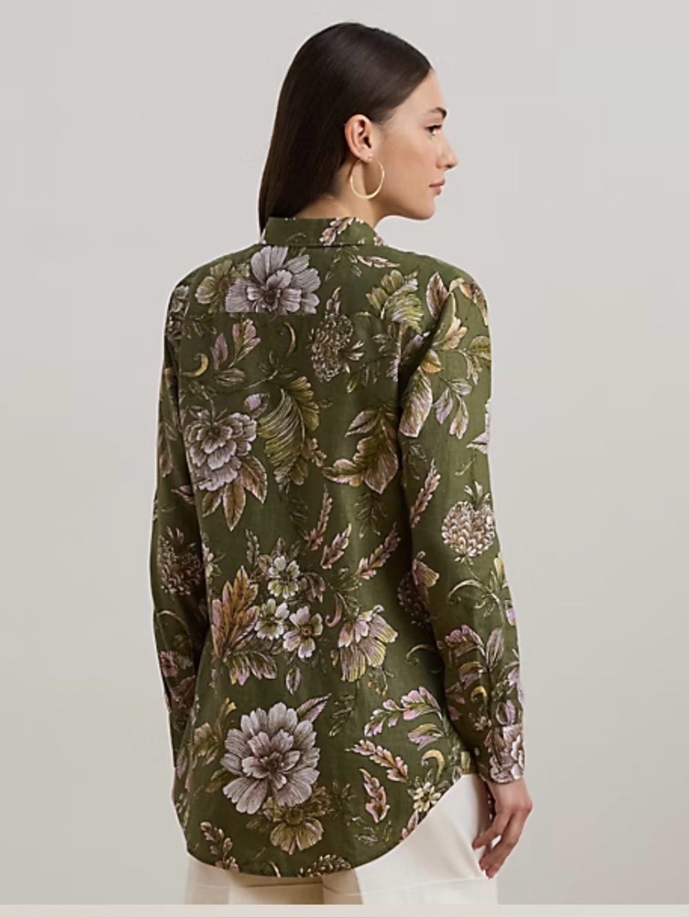▪️Ralph Lauren Relaxed Fit Floral Linen Shirt Sz S - Picture 3 of 12